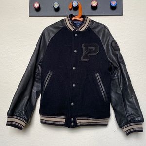Ralph Lauren boys leather baseball jacket